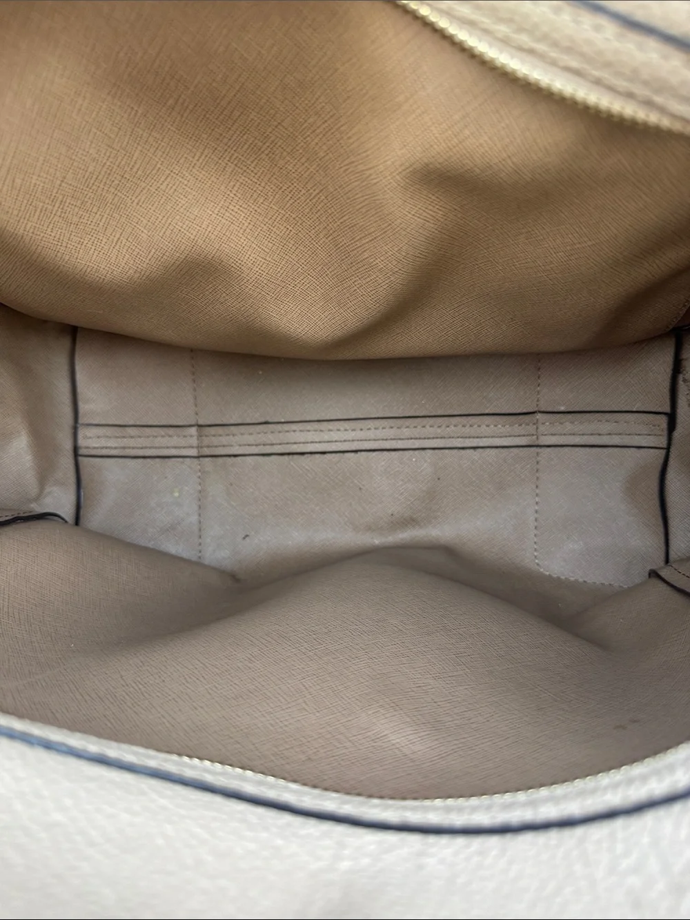 Michael Kors Pebbled Leather Tote in Light Beige